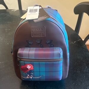 Pixar Brave Loungefly Blue and Brown Backpack